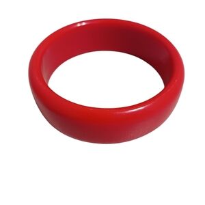 WOMEN'S VINTAGE BURNT ORANGE ACRYLIC BANGLE BRACELET